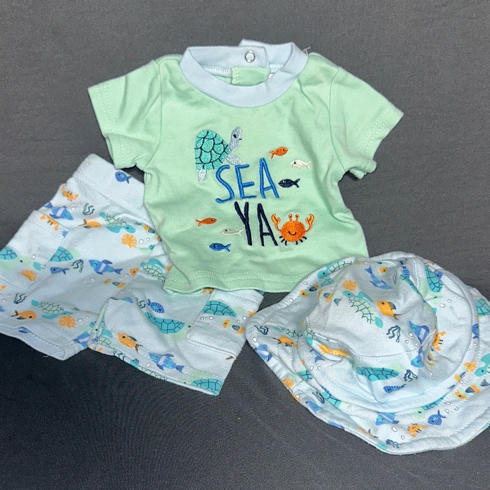 Kids Sea Creature Set - Mint Green and White